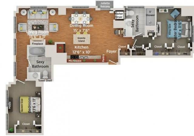 2 Bedroom 2 Bath In Chicago IL 60601 for Rent