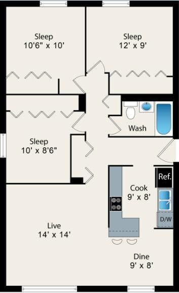 3 Bedroom 1 Bath In Chicago IL 60657 for Rent