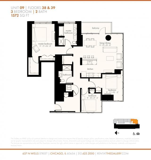 3 Bedroom 2 Bath In Chicago IL 60654 for Rent