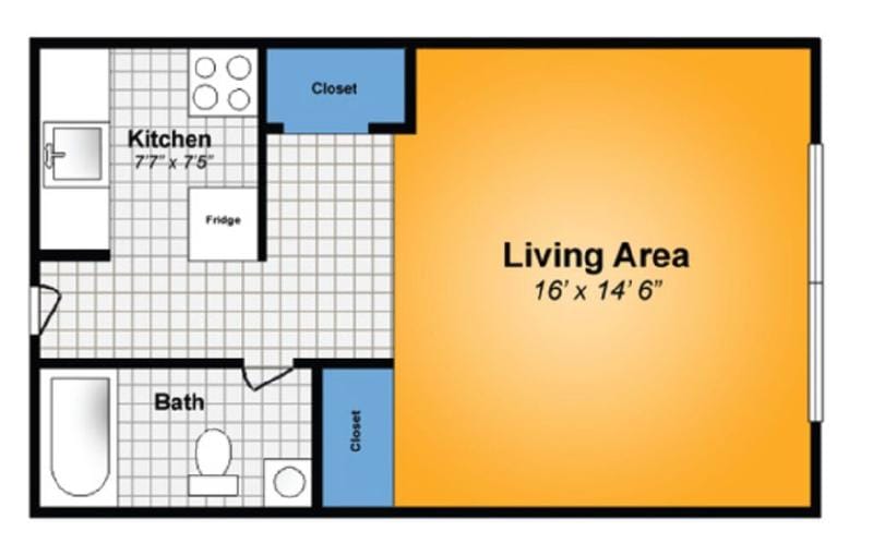 Spacious Studio sublet spring 2018 for Rent