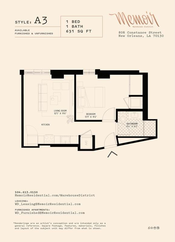 Memoir Warehouse District - A3 for Rent