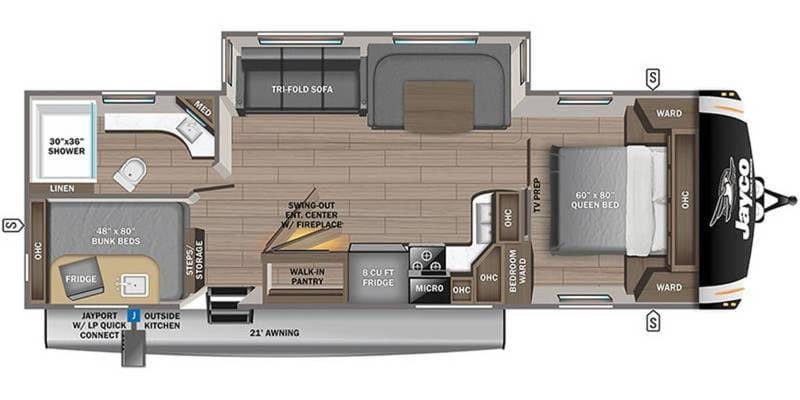 2023 Jayco RV Jayco RV Eagle 284BHOK w Bunks & Outside Kitchen Sleeps 10 34ft for Sale
