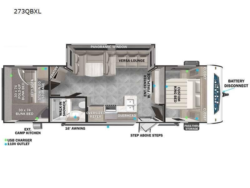 2023 Forest River Salem Cruise Lite M-273QBXL 34ft