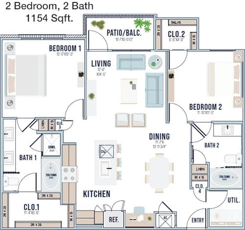 #5  Floor Plan 2x2 - Dakota At Deer Park, Deer Park, TX for Rent